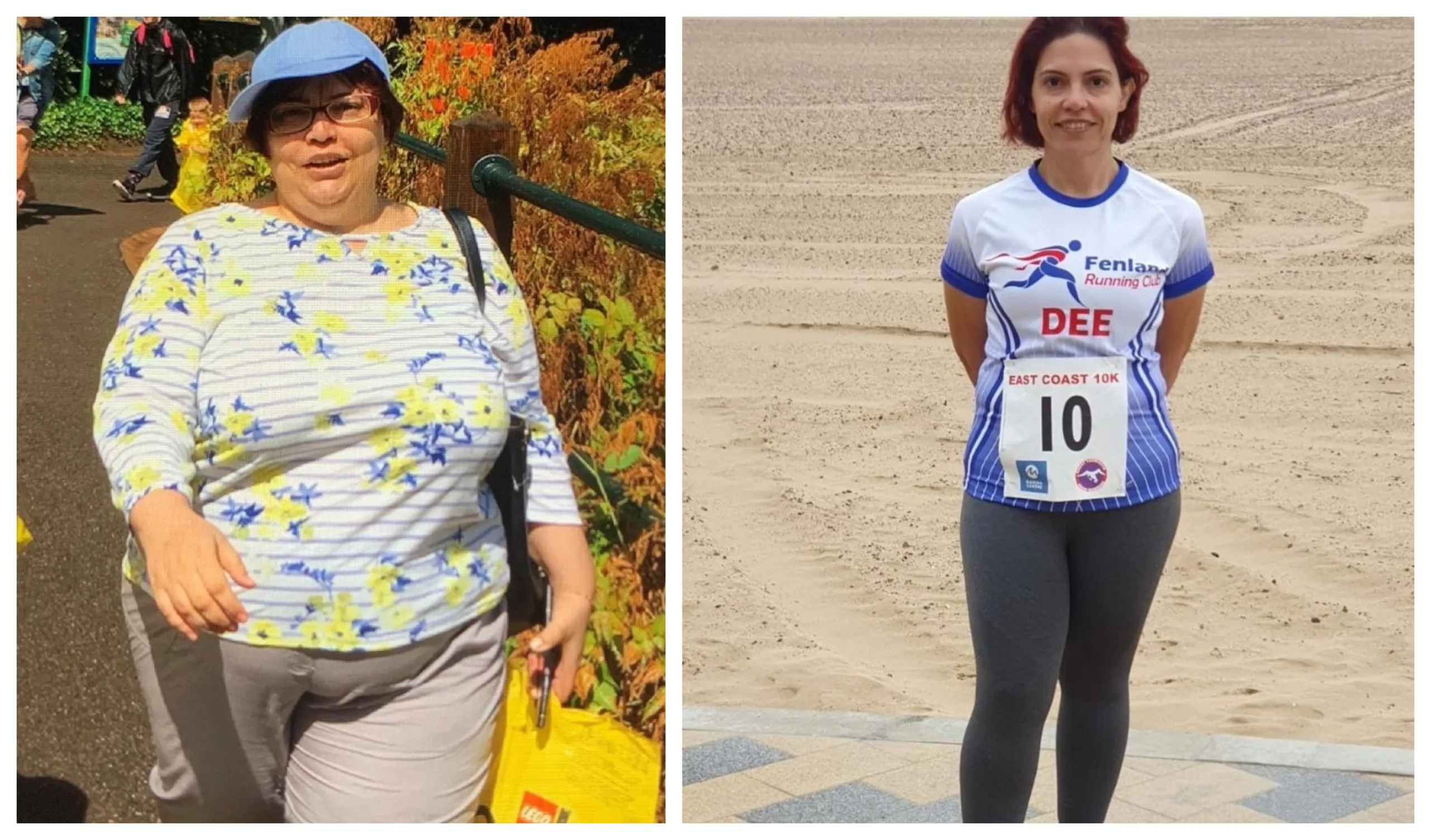 Dee Ucuncu: before and after photos show her remarkable weight loss achievement. PHOTO: Fenland District Council