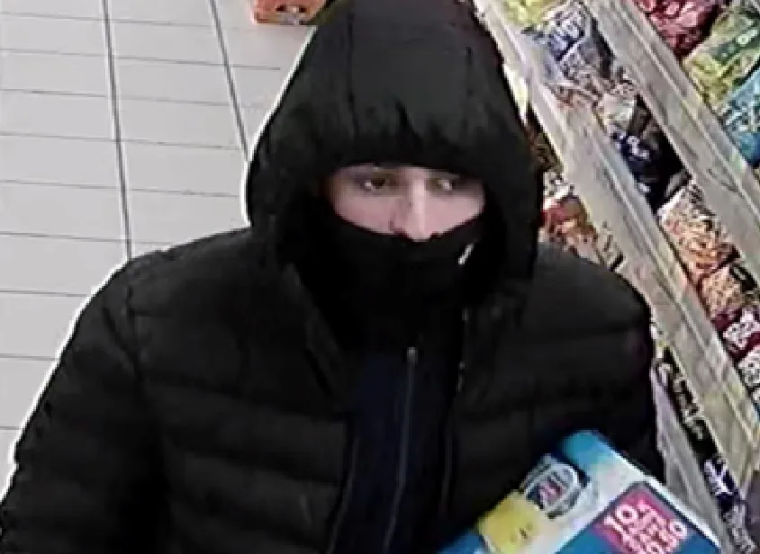Do you recognise this man? The image has been released by Cambridgeshire Police looking for two suspects following an attempted robbery at a Peterborough store.