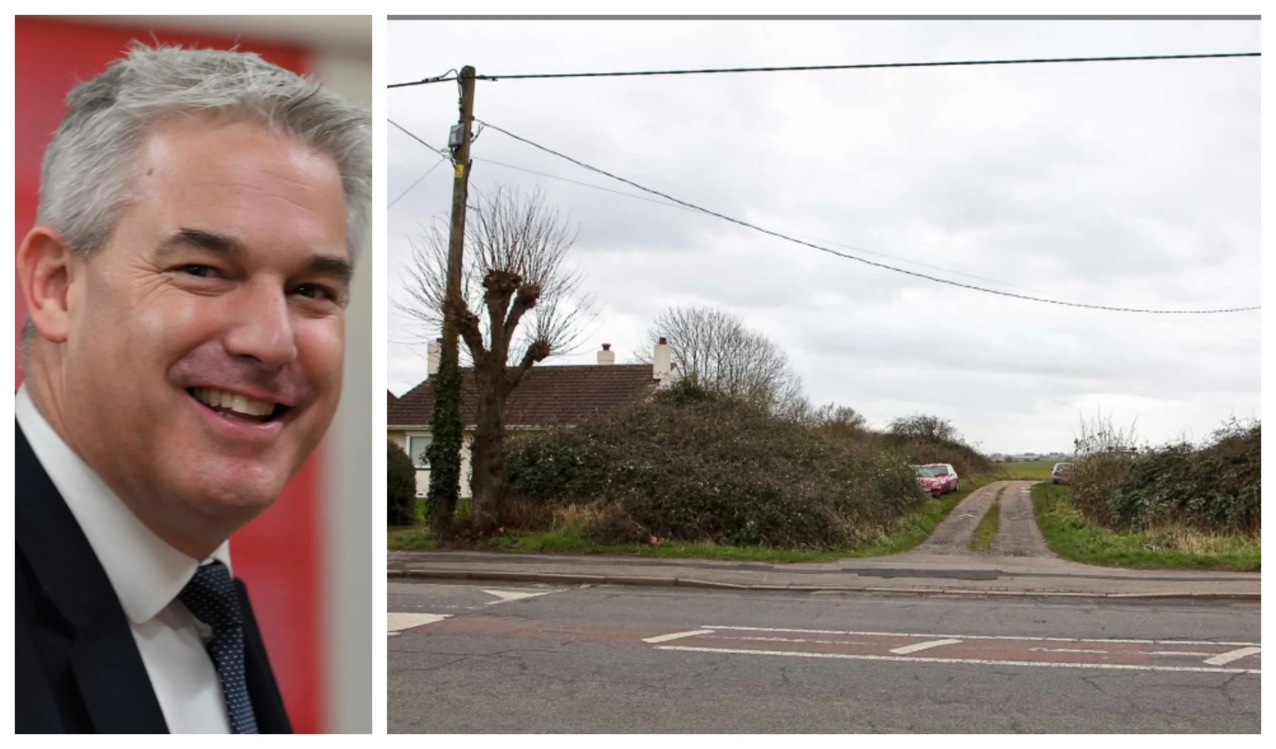 Local objector took the photo of the proposed sole site access which is via a small track off Upwell Road (shown above) that passes between terraced houses and a bungalow. The objector says there would be severe adverse effects on these properties both during the access road construction and for the subsequent two to three years of HGV traffic using it. MP Steve Barclay (left) has written to planner.